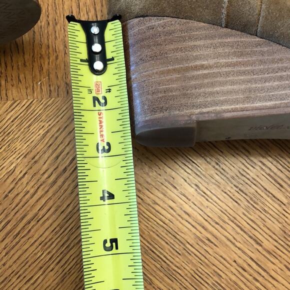 Violet & Red Jordy Brown Leather Suede Wedge Slouch Boots Size 9 - Picture 5 of 9